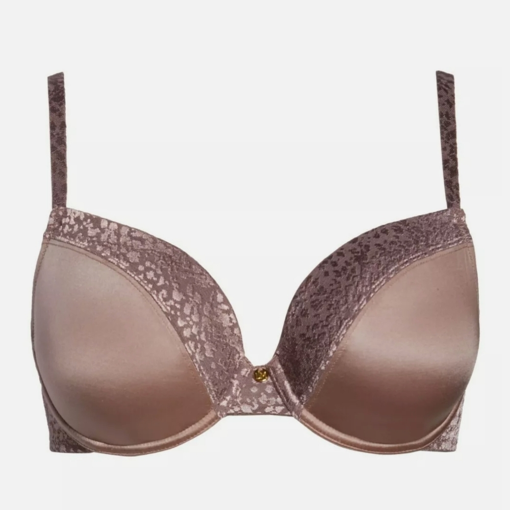 Le Mystere Safari Plunge T-Shirt Bra 34DD Fawn